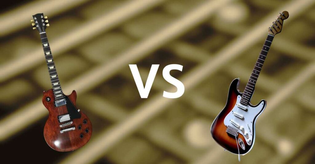 stratocaster vs. les paul guitars